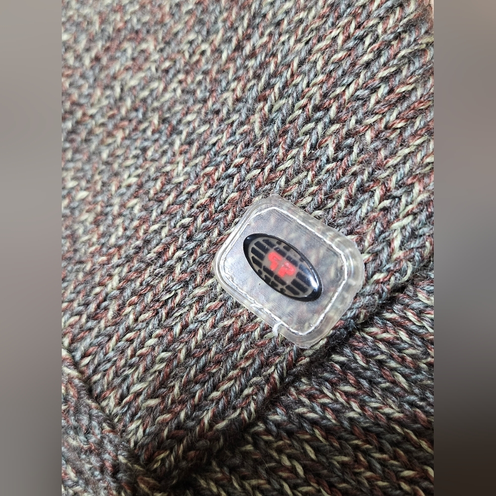 Plugg Mens Sweater Multicolor W/Stripe Wool Blend Size XL Tight‎ Knit - Picture 6 of 12